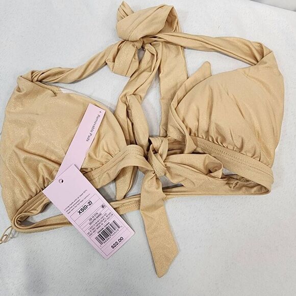 Wild Fable two-piece Bikini Gold Top XS Bottom S Swimsuit - Picture 4 of 9